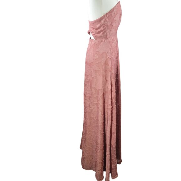 Lulus Garden of Romance Rusty Rose Burnout Maxi Dress Size XS - Picture 3 of 4